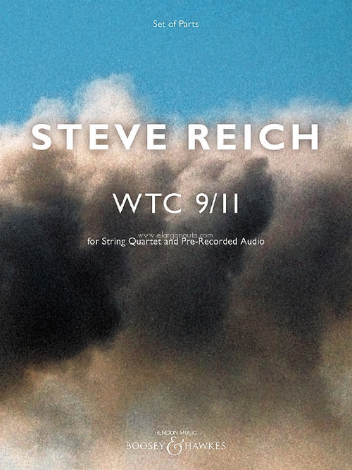 WTC 9/11, for string quartet and pre-recorded audio, set of parts