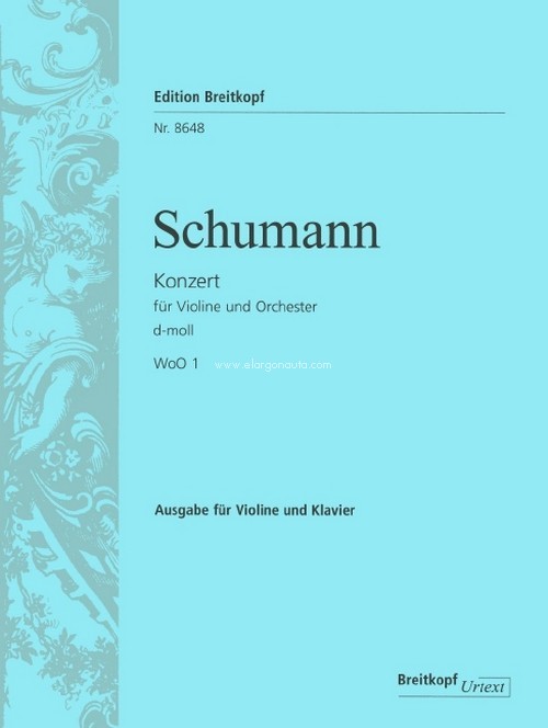 Violin concerto in D minor WoO 1, Breitkopf Urtext, violin and piano