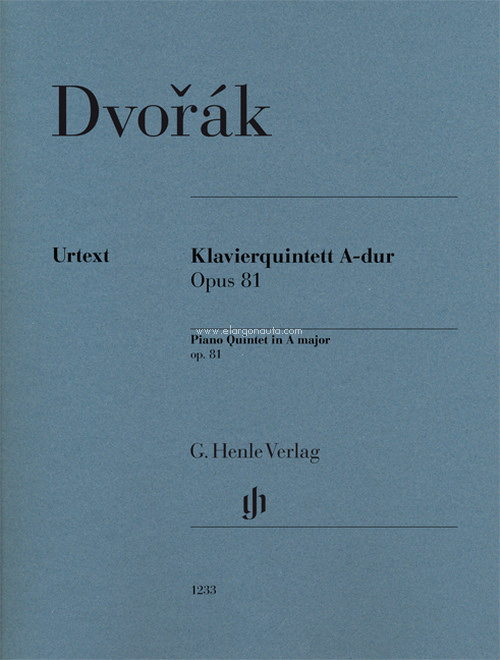 Klavierquintett A-dur op. 81, 2 violins, viola, cello, piano. 9790201812335
