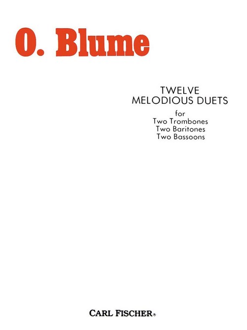 12 Melodious Duets, Two Trombones or Two Baritones or Two Bassoons