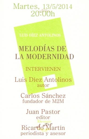 Presentación del libro "Melodías de la Modernidad", de Luis Díez Antolinos