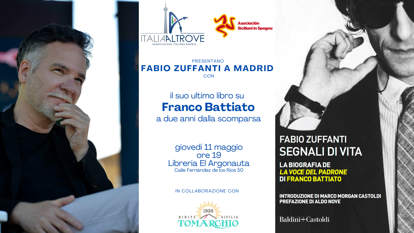 Presentación en Madrid del libro  sobre Franco Battiato: 'Segnali di Vita, la biografía de La voce del padrone'