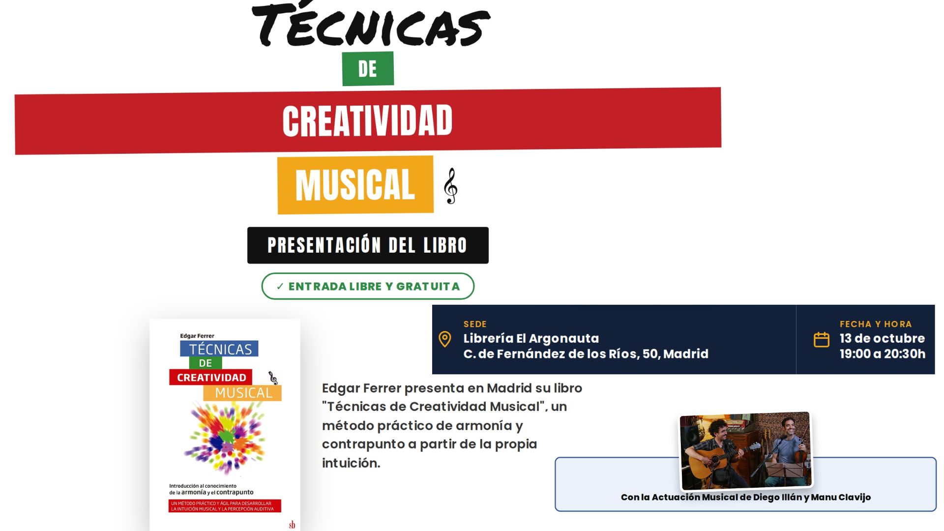 Presentación del libro 'Técnicas de Creatividad Musical'