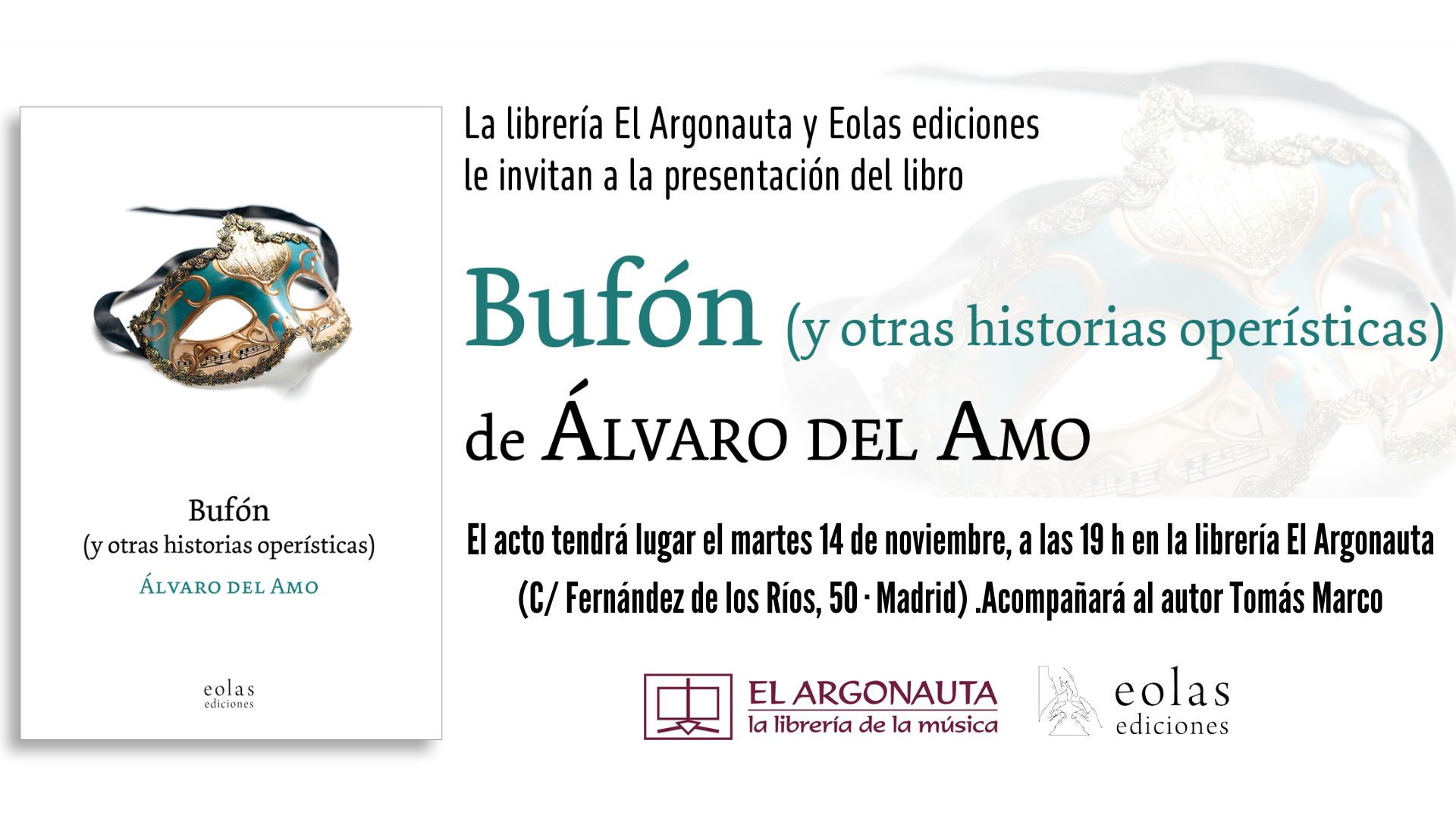 Presentación de 'Bufón', de Álvaro del Amo