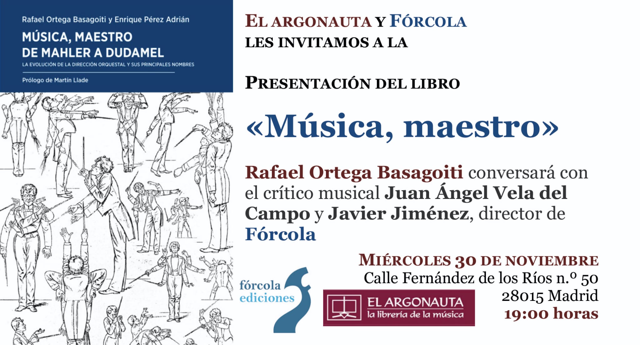 Presentación del libro 'Música, maestro' de Rafael Ortega Basagoiti y Enrique Pérez Adrián