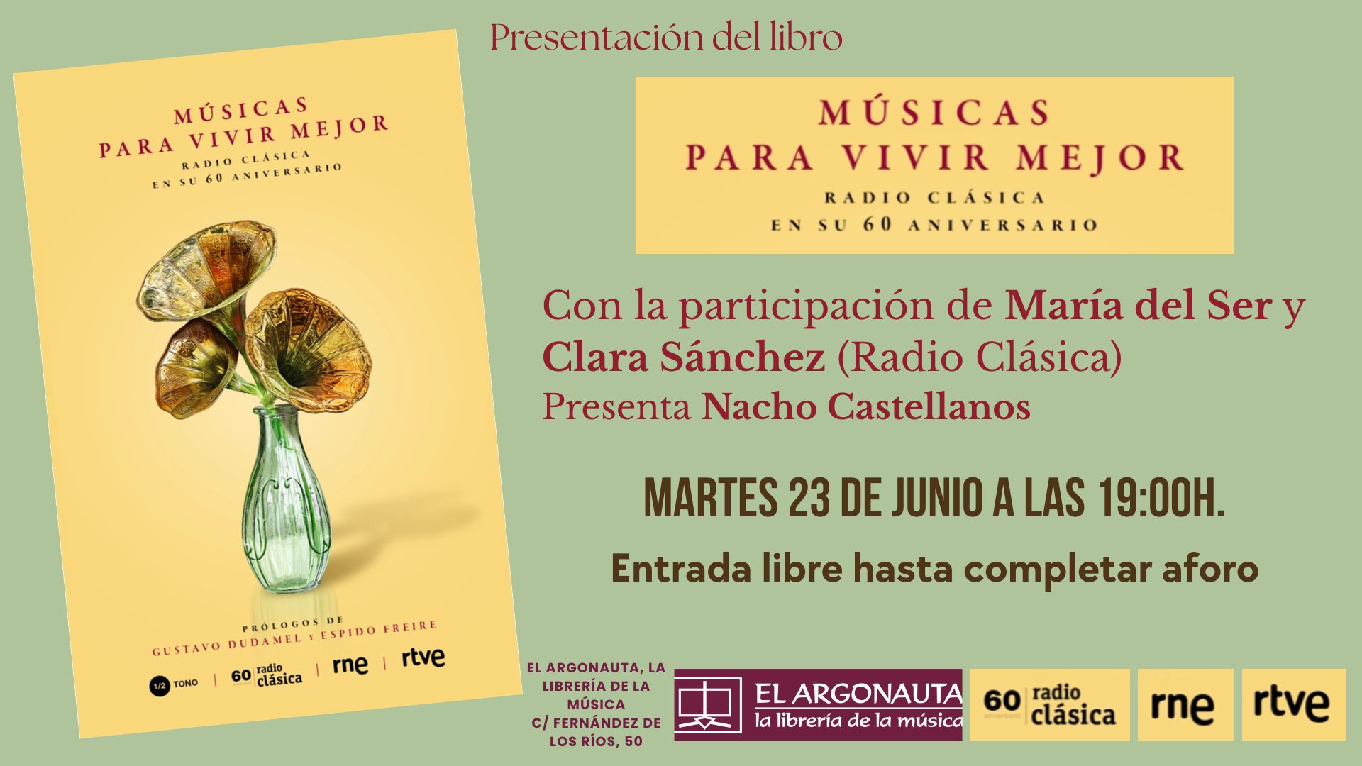 Presentación del libro 'Músicas para vivir mejor'