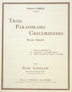 Hymne action de grâce Te Deum: Paraphrase grégorienne nº 3, pour orgue