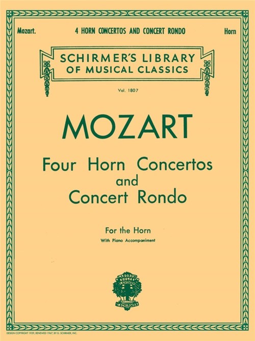 Four Horn Concertos and Concert Rondo, Horn and Piano Accompaniment