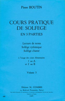 Cours pratique de solfège Vol. 3