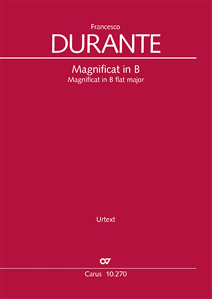 Magnificat In B Flat Major, for Soloists, Mixed Choir, 2 Violins, Viola and Basso Continuo, Vocal Score