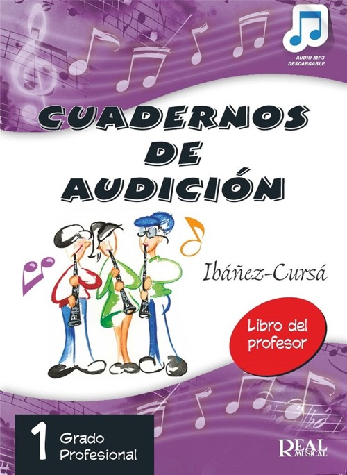 Cuadernos de audición: grado profesional, 1. Libro del profesor (+audio online)