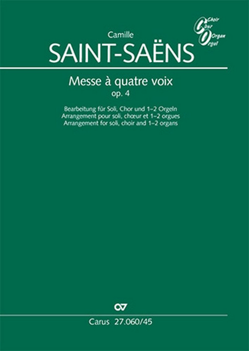 Messe à quatre voix, Soloists, Mixed Choir and Organ. 9790007241018