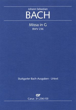 Missa in G BWV 236, Vocal Score