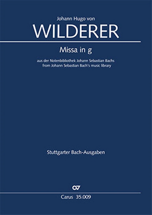 Missa In G Minor: from Johann Sebastian Bach's Music Library, for SATB, 2 Violins, 2 Violas and Basso Continuo, Vocal Score