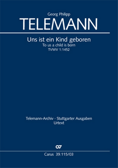 Uns ist ein Kind geboren, Soli SSATB, Mixed Choir and Orchestra, Vocal Score