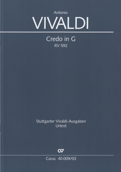 Credo In G: RV 592, Soloists (SA), Mixed Choir and Ensemble, Vocal Score