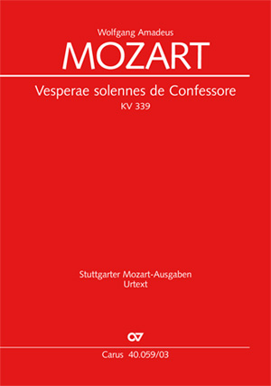 Vesperae solennes de confessore, Vocal Score. 9790007083977 Vesperae solennes de confessore, Vocal Score. 9790007083977