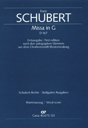 Messe in G: Erstausgabe nach den Klosterneuburger Stimmen, Soli STB, Mixed Choir and Orchestra, Vocal Score