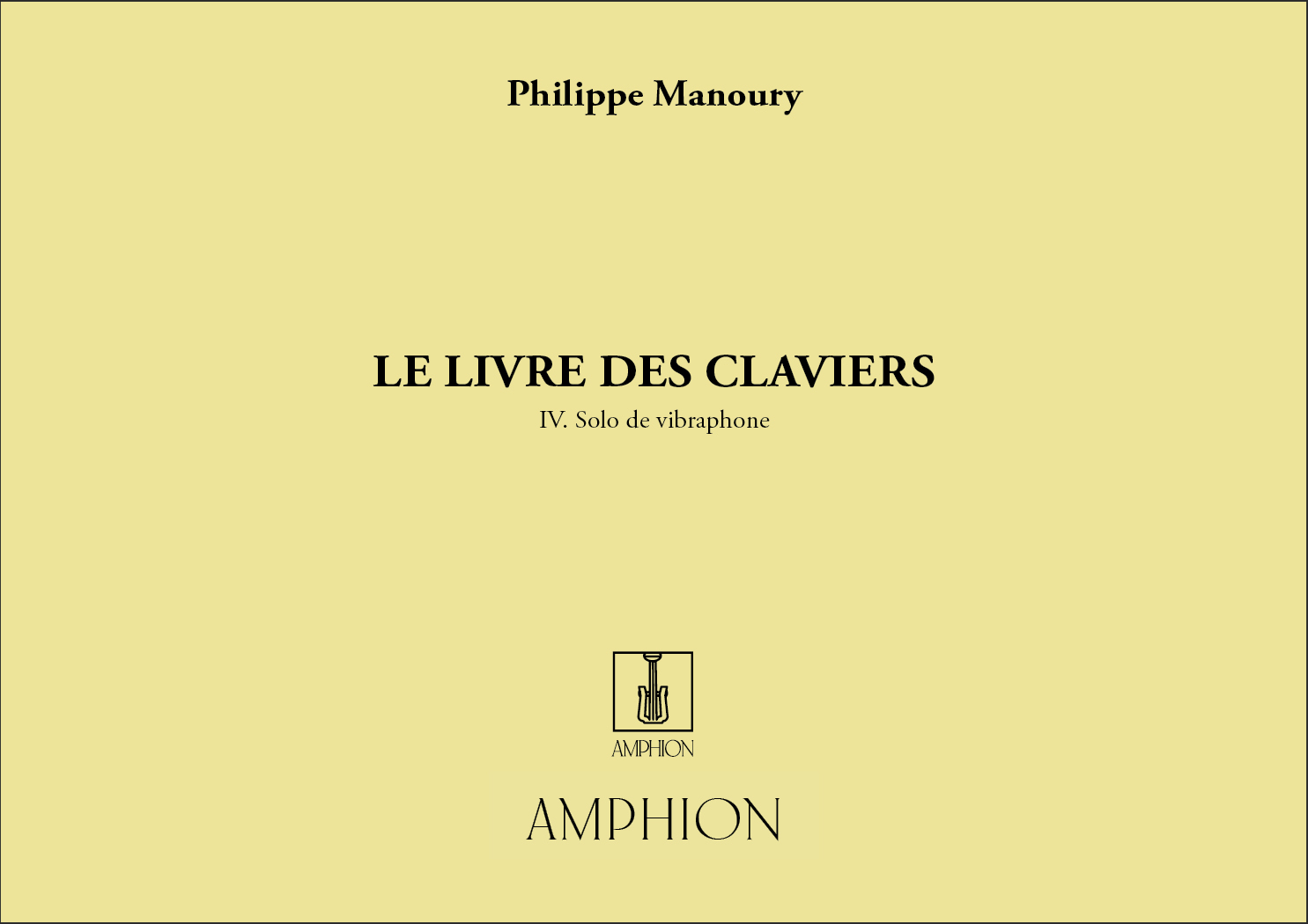 Livre des claviers, pour vibraphone