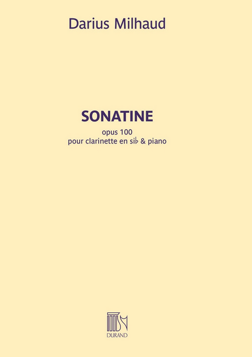 Sonatine opus 100: pour clarinette en sib et piano , Clarinet in B flat and Piano. 9790044095247 Sonatine opus 100: pour clarinette en sib et piano , Clarinet in B flat and Piano. 9790044095247