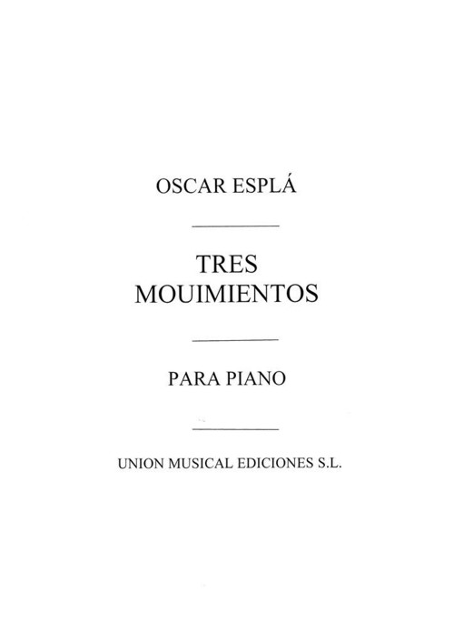 Tres movimientos, para piano