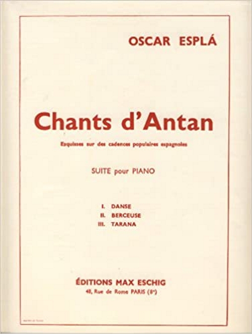 Chants d'antan (Cantos de antaño), pour piano