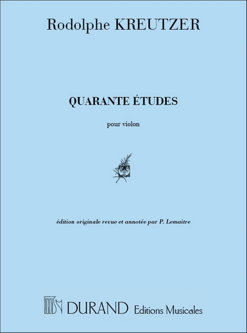 40 Études pour violon, édition originale revue et annotée par P. Lemaître