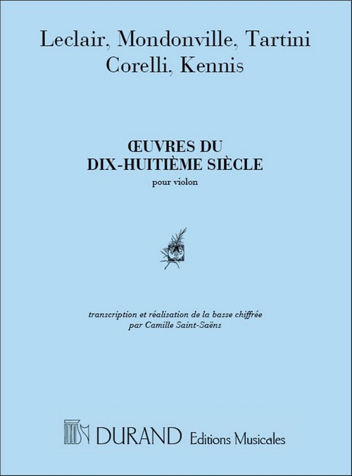 Oeuvres du XVIII siècle, pour violon et piano