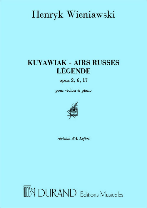 Kuyawiak. Airs Russes. Legende, Op. 2, 6, 17, pour violon et piano