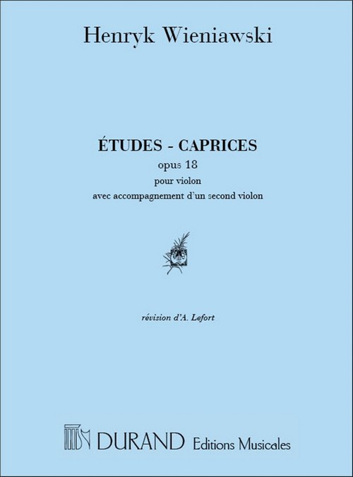 Etudes-Caprices Op. 18, pour violon, avec accompagnement d'un second violon. 9790044005291