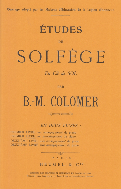 Etudes de solfège en clé de sol intonations et rythmes, livre 1