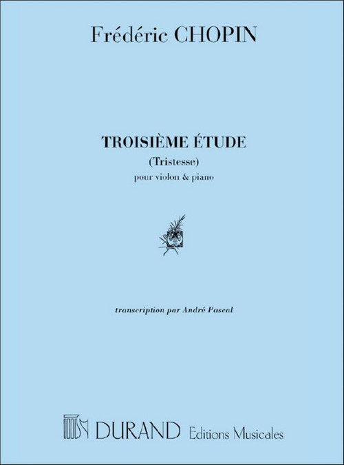 Tristesse, pour violon et piano