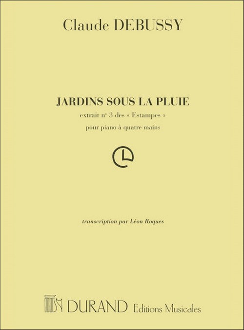 Jardins sous la pluie, extrait nº 3 de Estampes, transcription pour piano à quatre mains