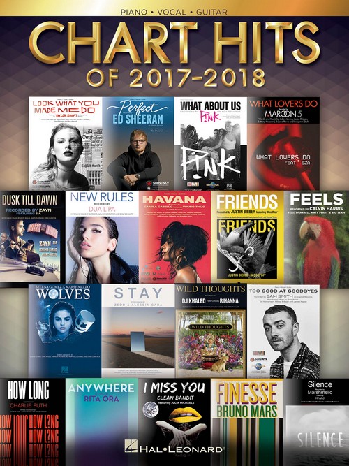 Chart Hits of 2017-2018: European Version, Piano, Vocal and Guitar. 9781540026576