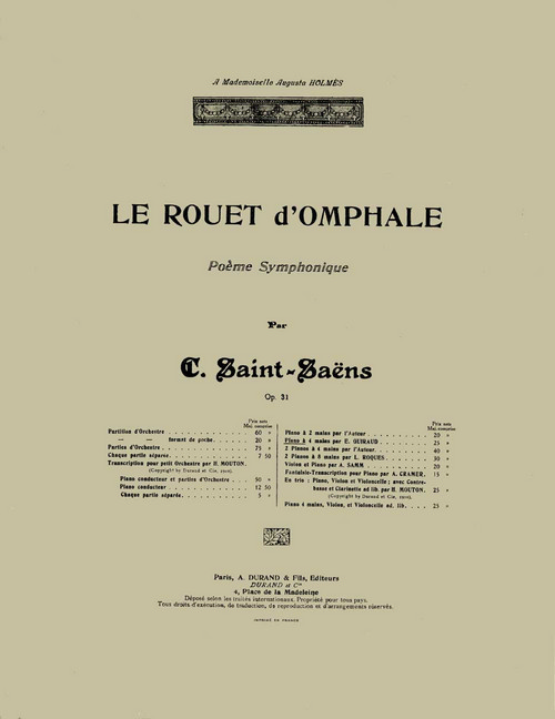 Rouet d'Omphale, pour piano à 4 mains