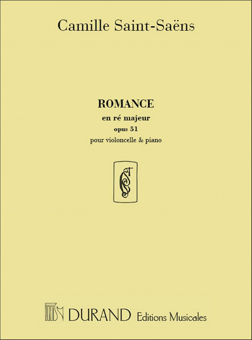 Romance en Re, Op. 51, pour violoncelle avec accompagnement de piano