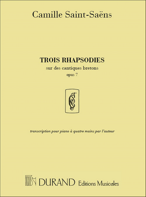 Trois rhapsodies sur des cantiques bretons, Opus 7: transcription pour piano à quatre mains