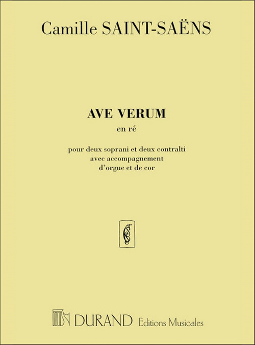 Ave Verum en Re, pour deux soprani et deux contralti avec accompagnement d'orgue et de cor