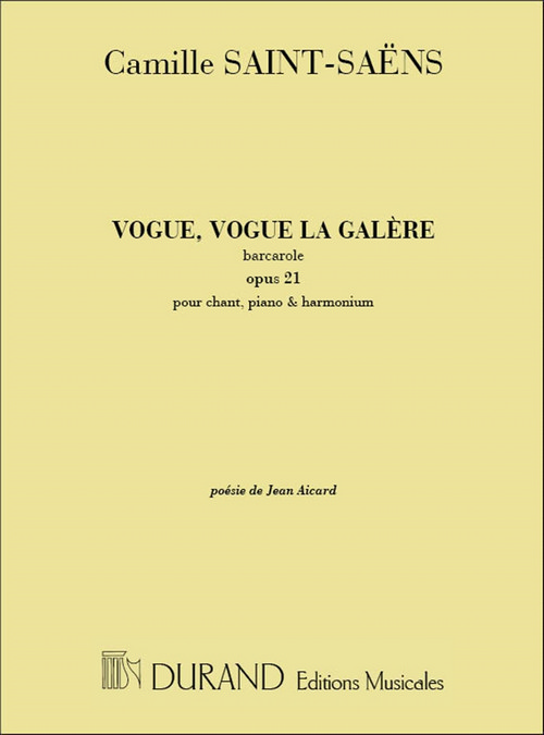 Vogue, vogue la galere, pour chant et piano