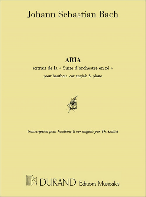 Aria, extrait de la Suite d'orchestre en Re, pour hautbois, cor anglais et piano