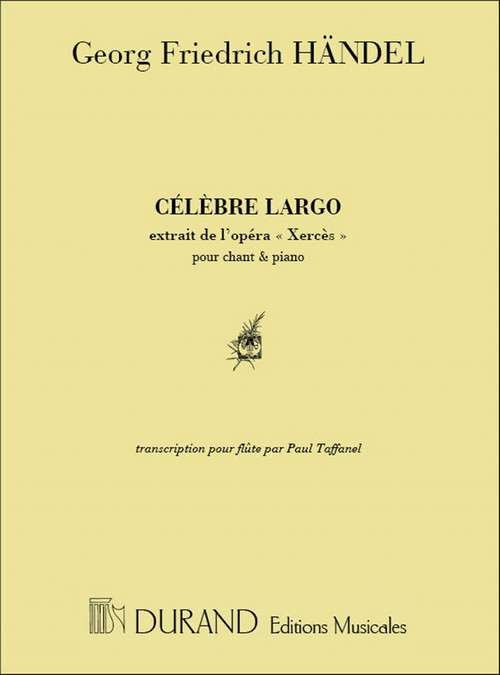 Largo, air extrait de l'opèra Xerxes, pour flûte et piano