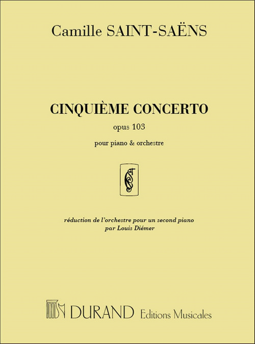 Cinqiuème concerto, Opus 103, réduction de l'orchestre pour un second piano