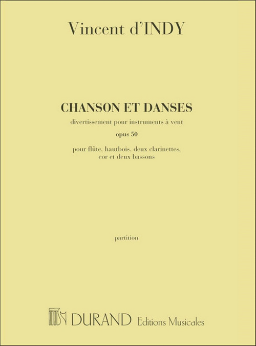 Chansons et danses, Op. 50, pour flûte, hautbois, deux clarinettes en si bémol, cor en fa et deux bassons, partition