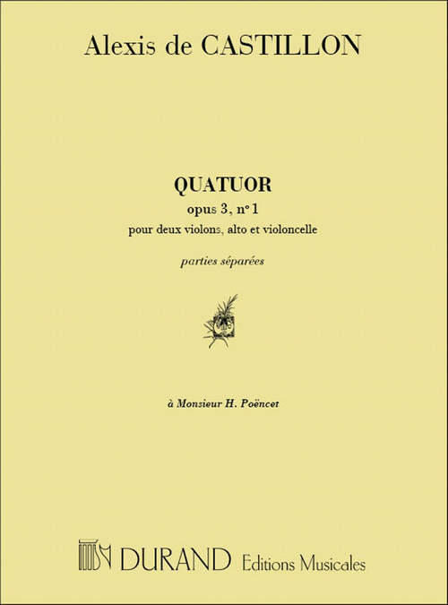 Quatuor, Op. 3, parties