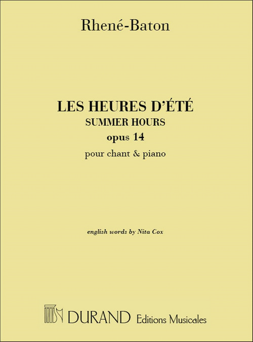 Heures d'été, Op 14, pour chant et piano