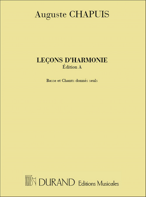 Leçons d'harmonie, Édition A, basse et chants donnés seuls