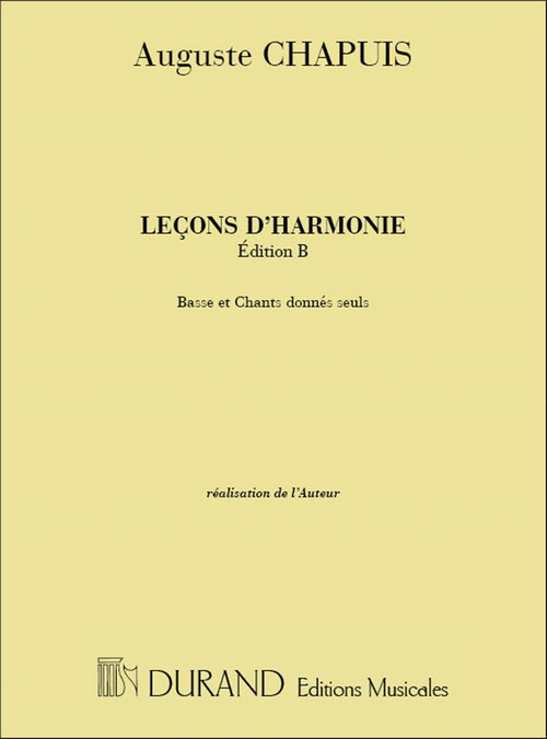 Leçons d'harmonie, Édition B, basse et chants donnés seuls, realisation de l'auteur