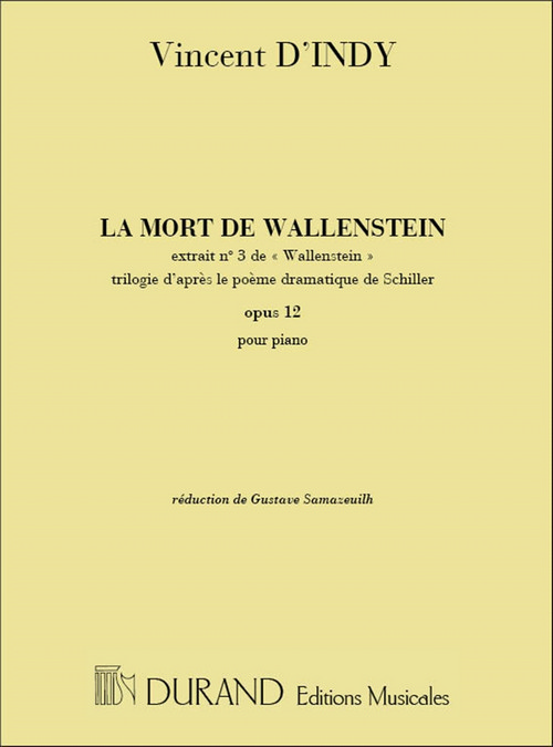 Mort de Wallenstein, pour piano