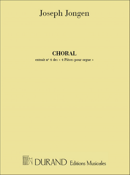 4 Pièces, Op. 37 nº 4: Choral, pour orgue