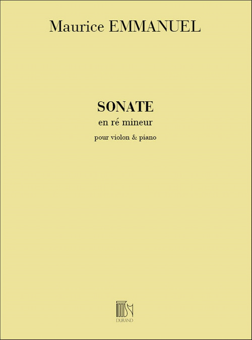 Sonate, pour violon et piano